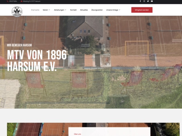 Website für den MTV Harsum